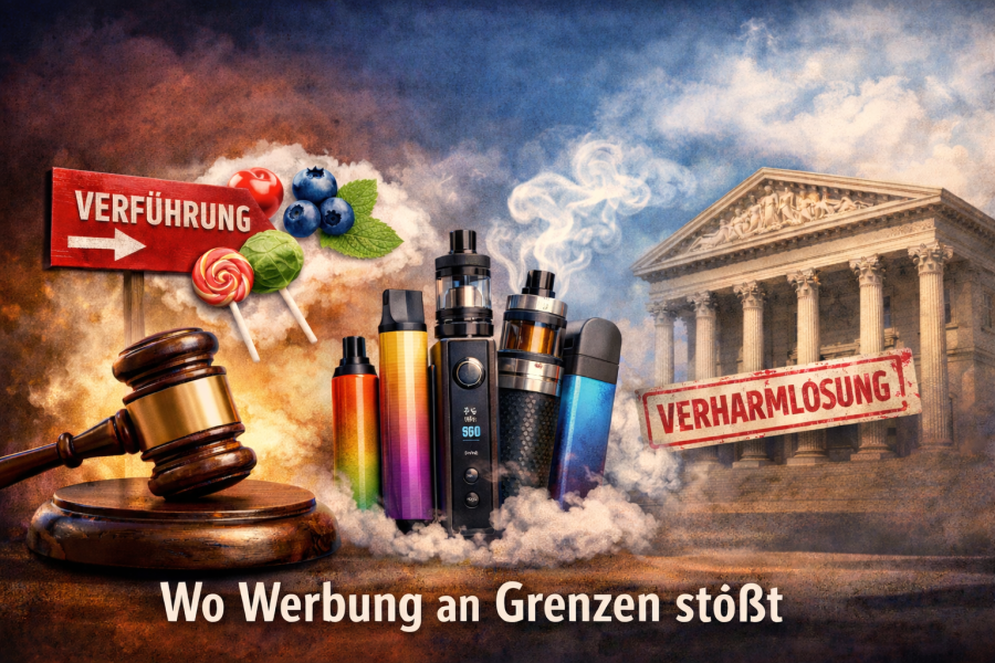 Die Werbung von E-Zigaretten vor Gericht